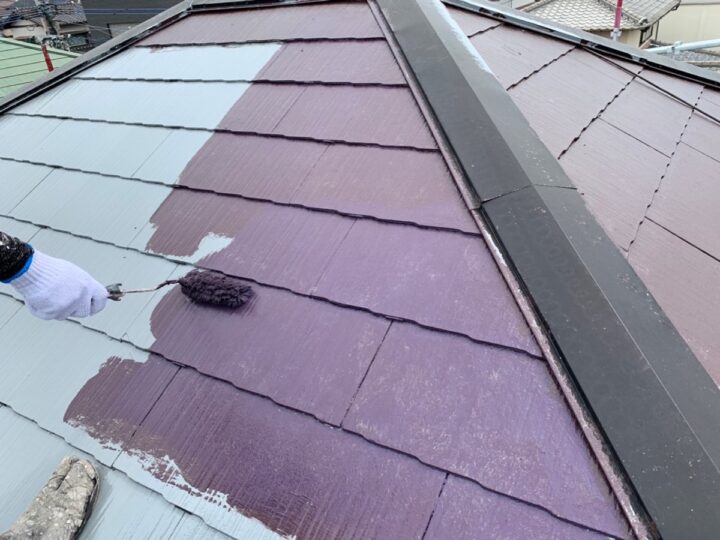 屋根/中塗り